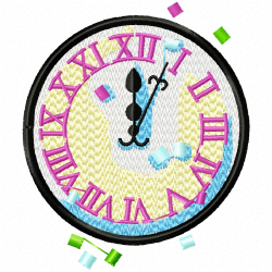 Clock Embroidery Design 12 Clock Embroidery Design 12